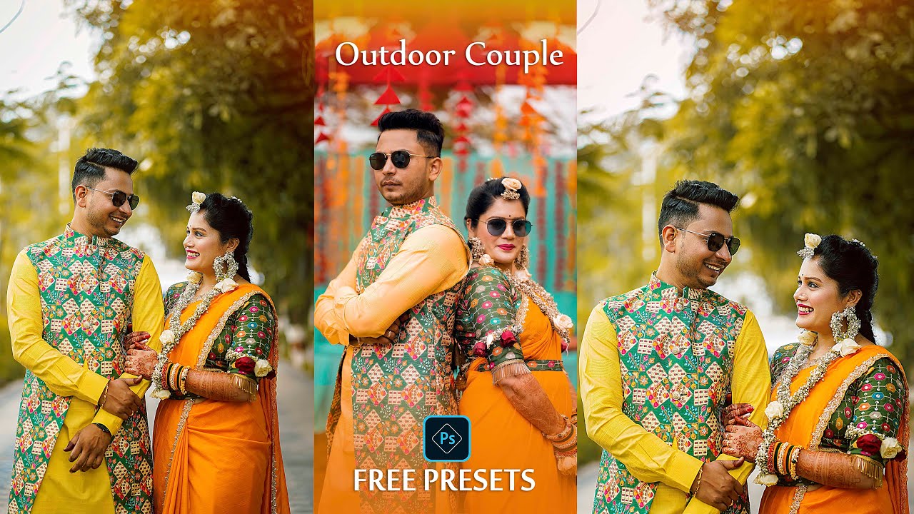 Pre-Wedding Outdoor Couple Photo Editing in Photoshop 2023 ( FREE PRESETS )