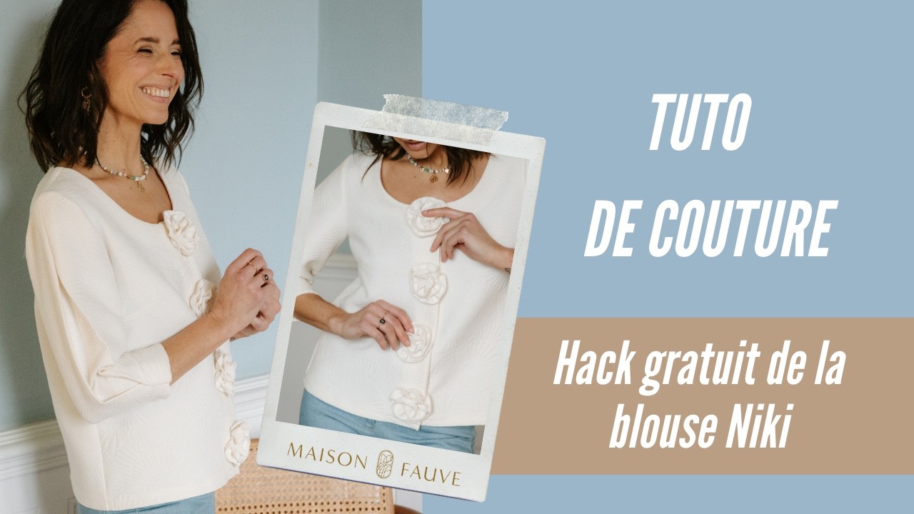 Hack couture gratuit 🎁 Le top boutonné Niki