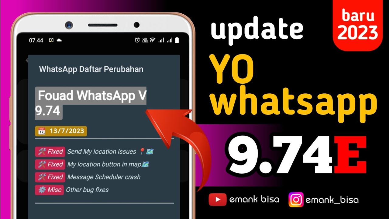 update yowhatsapp versi terbaru 2023 | update yo whatsapp 9.74e