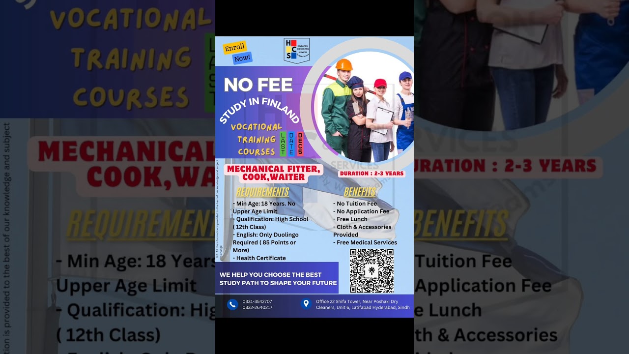 Study in Finland for Free | Vocational Training | #Finland #VocationalTraining #hcs_consulting