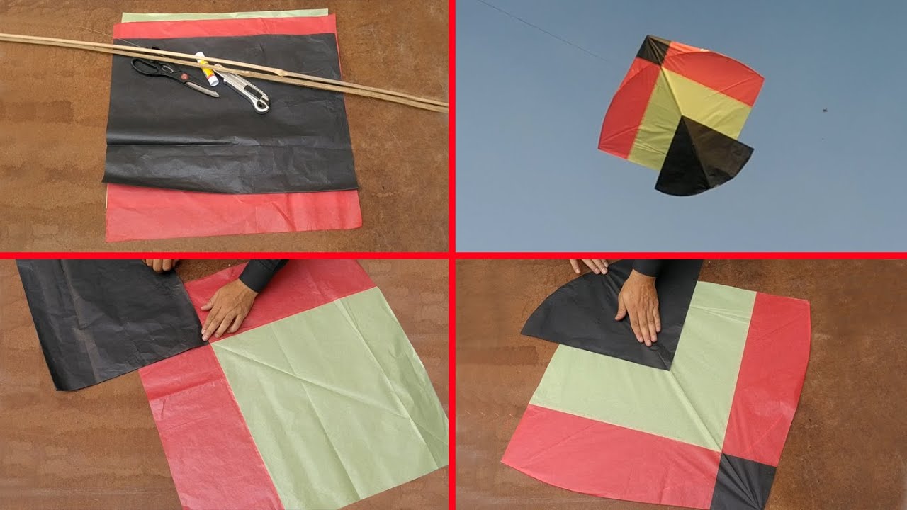 Stylish 1.5 Tawa Kite Making in very simple steps - how to tie kite knots with kite flying trick