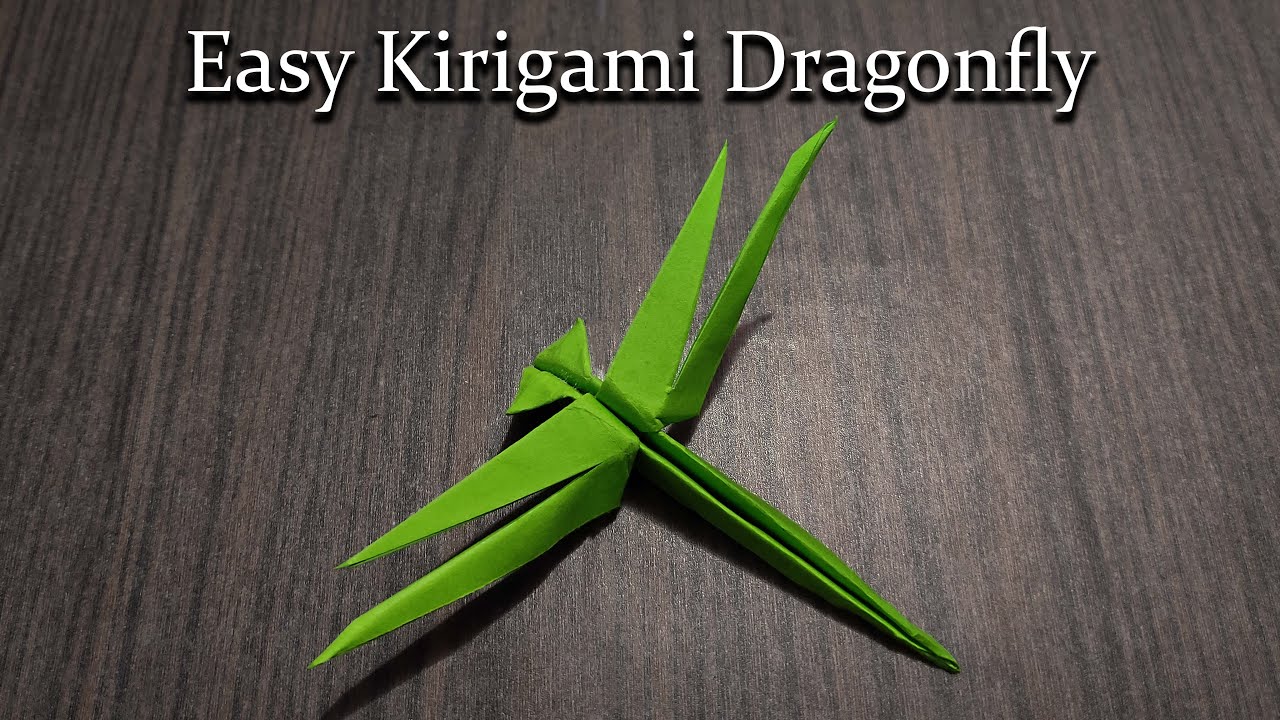 Easy Kirigami Dragonfly: Step-by-Step Tutorial for Beginners!
