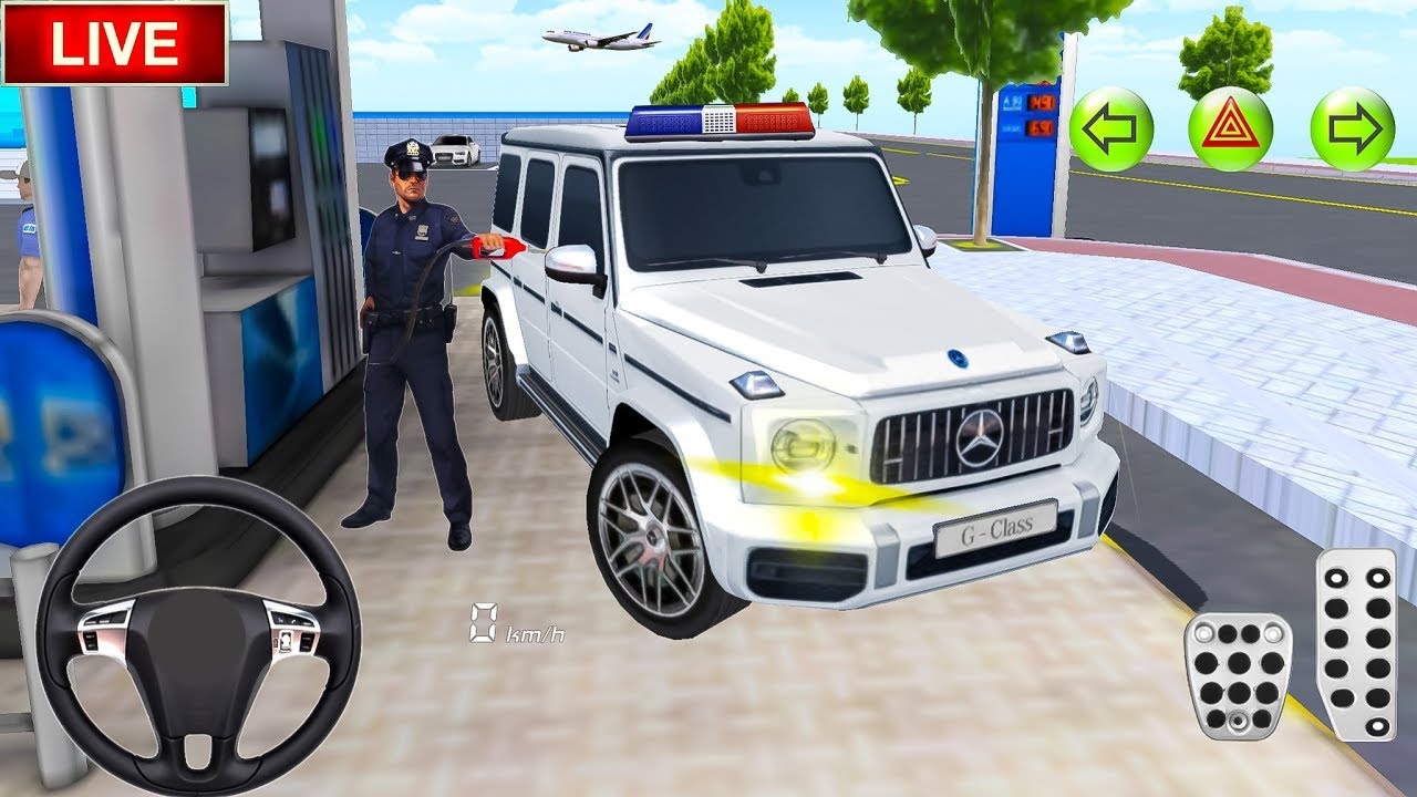 💧🔴Live Now🔴3D Driving Class Simulation - funny Refuel His Super police Car Driving Gameplays