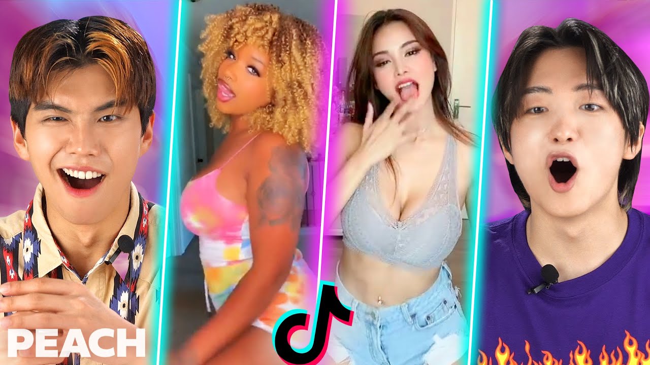 Koreans React To TikTok's UP Challenge Compilation For The First Time! | Peach Korea