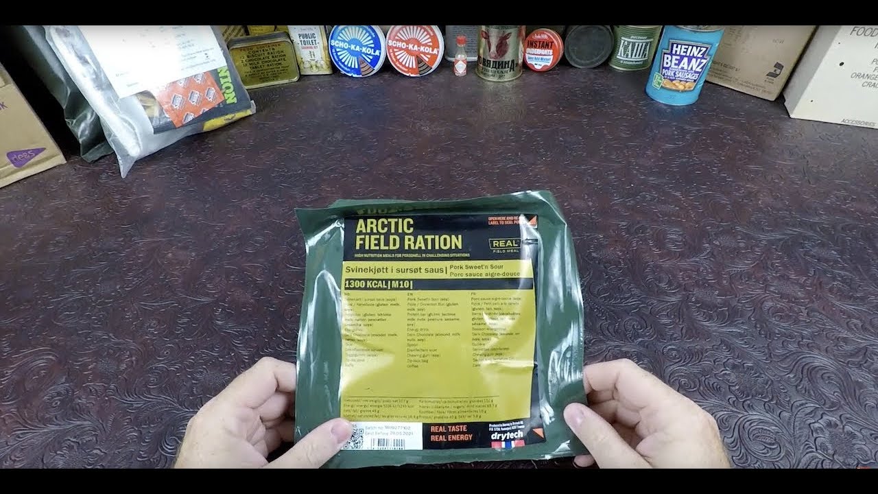MRE Review Norwegian Arctic Field Ration Pork Sweet And Sour