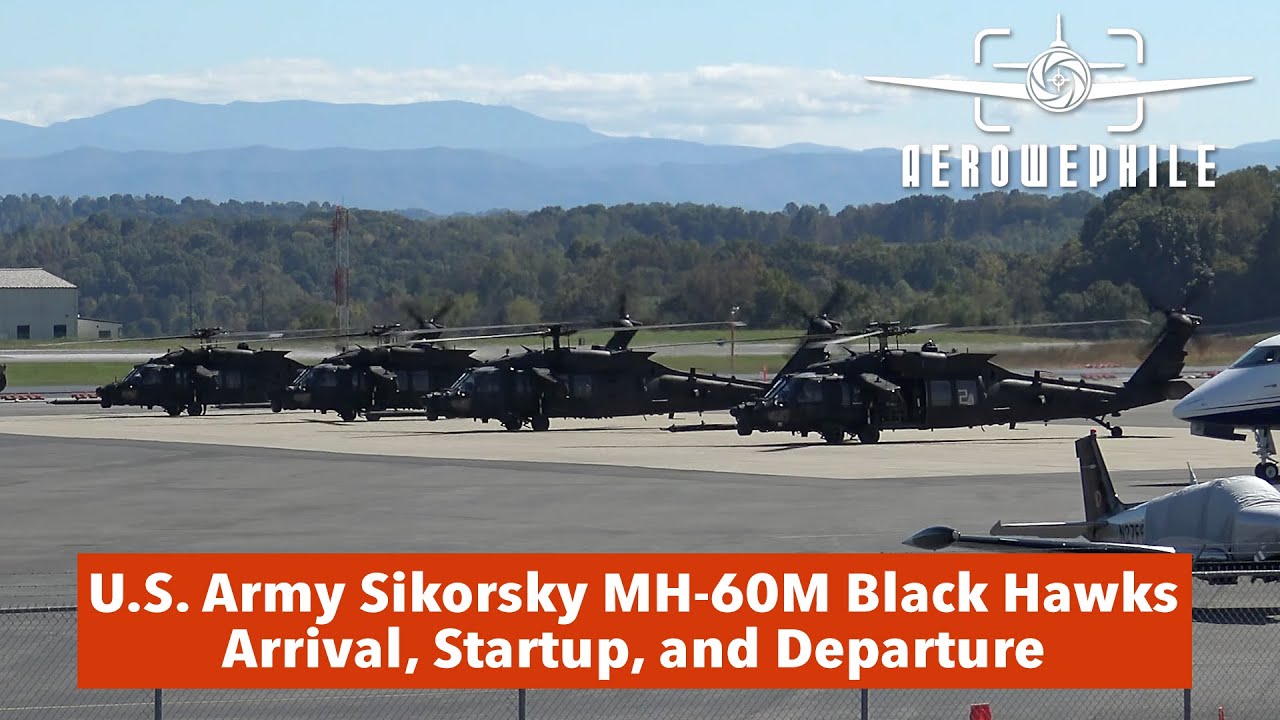 160th SOAR - United States Army Sikorsky MH-60M Black Hawks Arrival-Shutdown-Startup-Takeoff 10Oct25