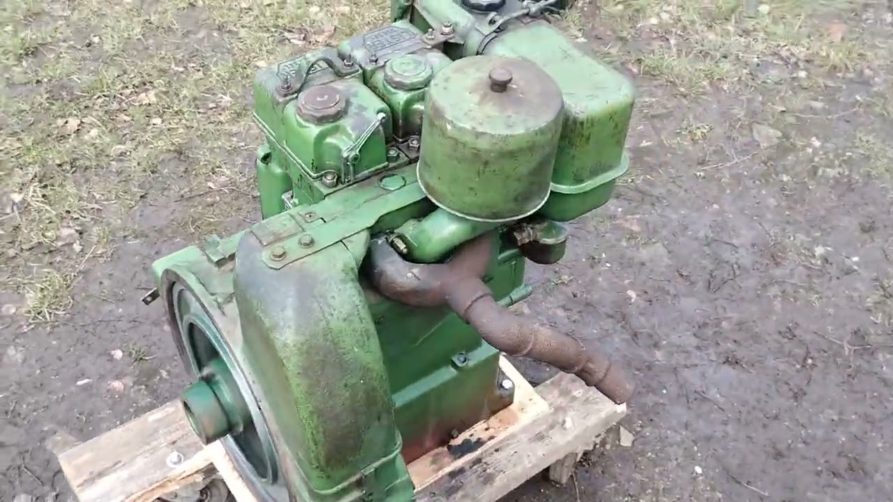 Lister ST2 diesel engine hand start