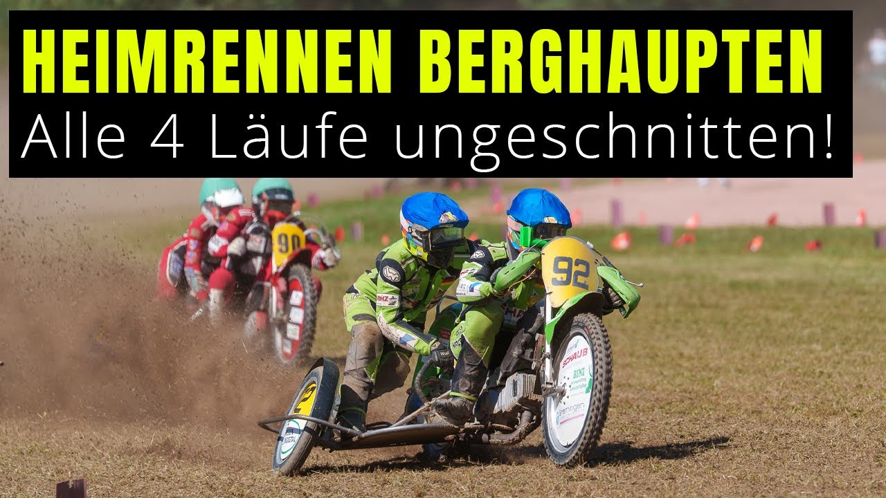 Grasbahnrennen Berghaupten 2025 | Alle 4 Seitenwagen-Läufe ungeschnitten 🏁