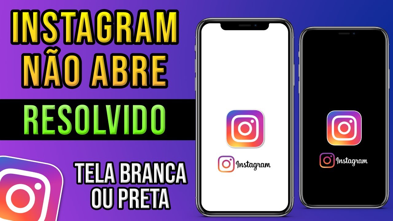 INSTAGRAM NÃO ABRE!  [ Tela branca ou preta ] RESOLVIDO PASSO A PASSO!