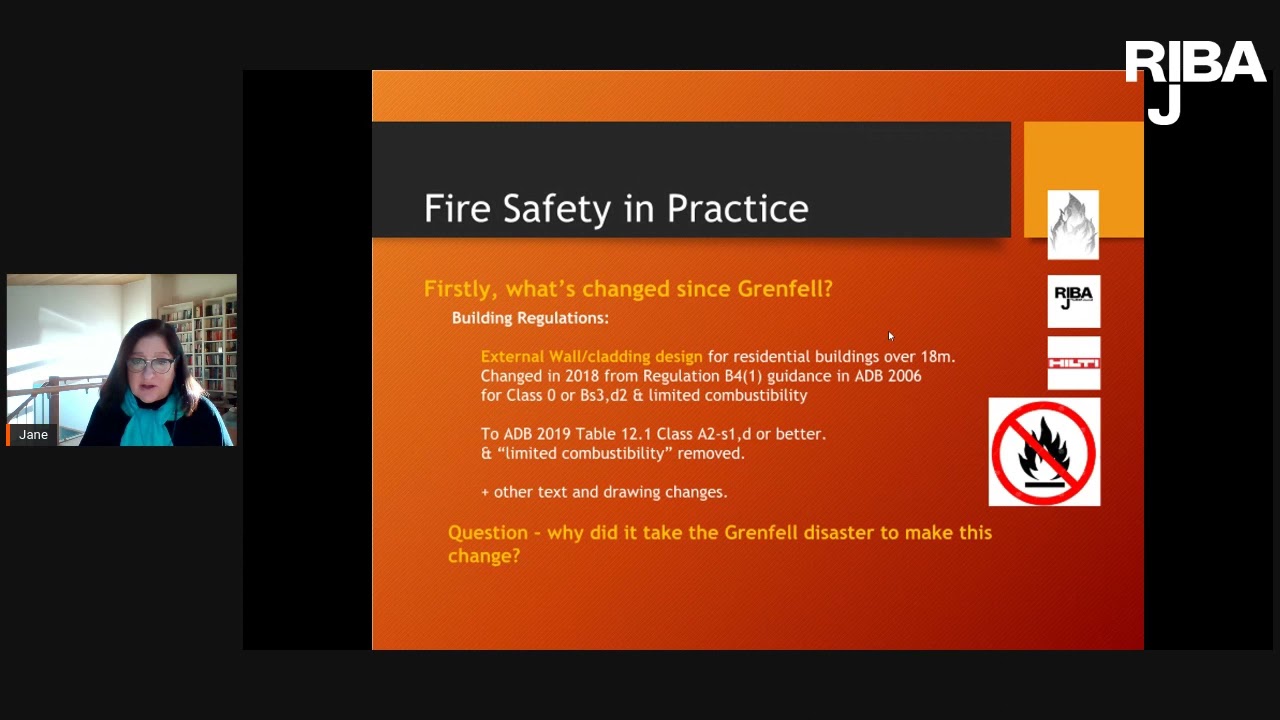 RIBAJ Webinar: Fire Safety in Practice &ndash; the Building Safety Bill and Role of the Principal Designer