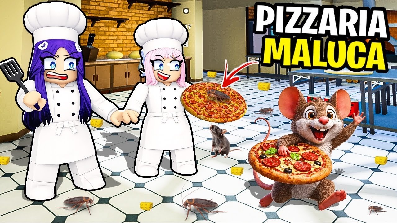 🤢 BARATA na PIZZA, RATO LADRÃO _ Trabalhamos na Pizzaria mais IMUNDA - Cook Pizzas Roblox