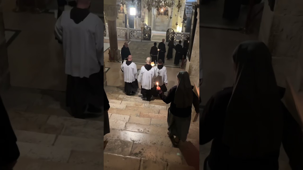 What happens at the Holy Sepulcher EVERY DAY at 4pm? #jerusalem  #franciscan #vocations