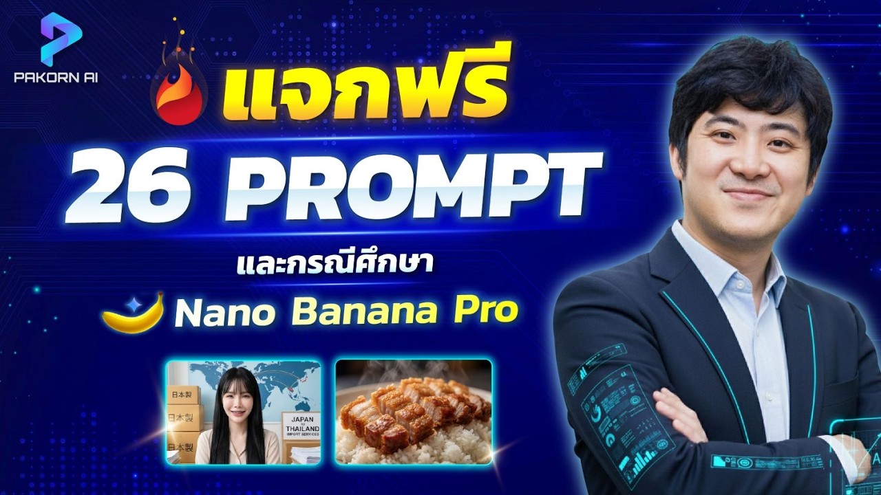 แจกฟรี 26 prompt และกรณีศึกษา Nano Banana Pro