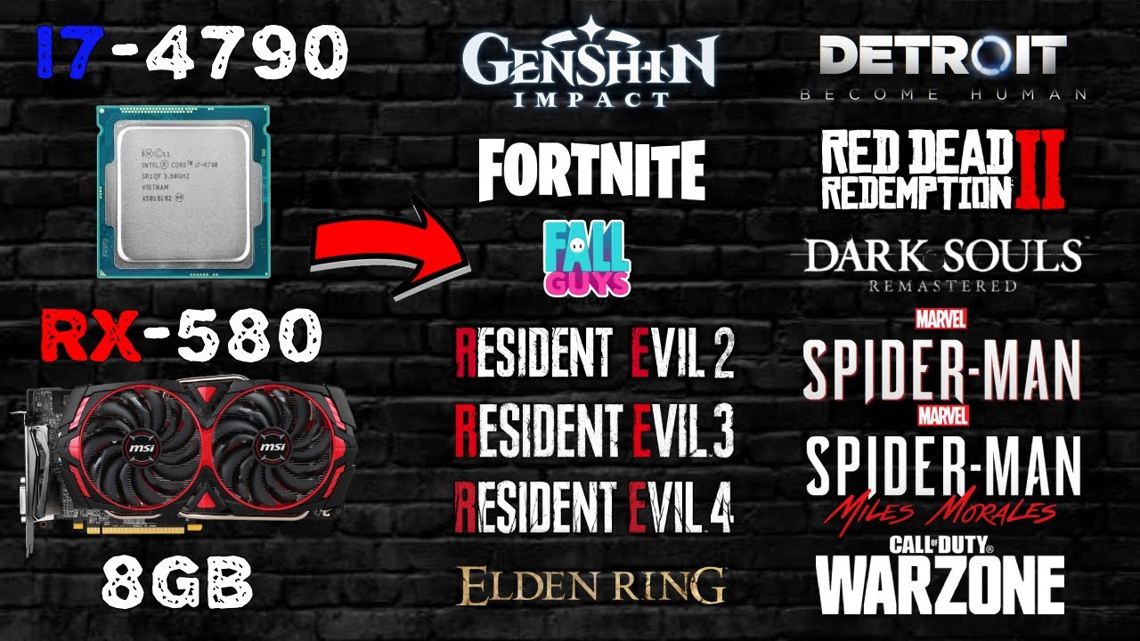 i7-4790 + RX-580 8GB games test 2023