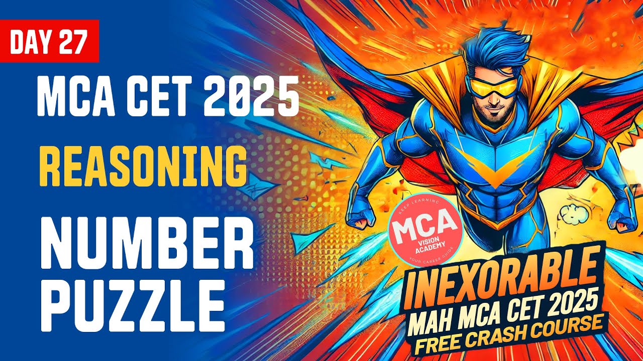 Reasoning Missing Number Puzzle for MAH MCA CET 2025 | DAY 27 🚀 INEXORABLE Free Crash Course 🔥