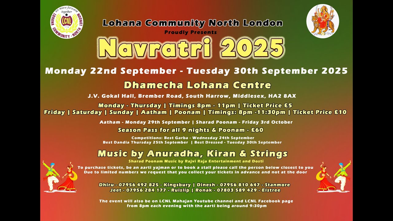 LCNL Navratri 2025 - Day 9 - Dhamecha Lohana Centre