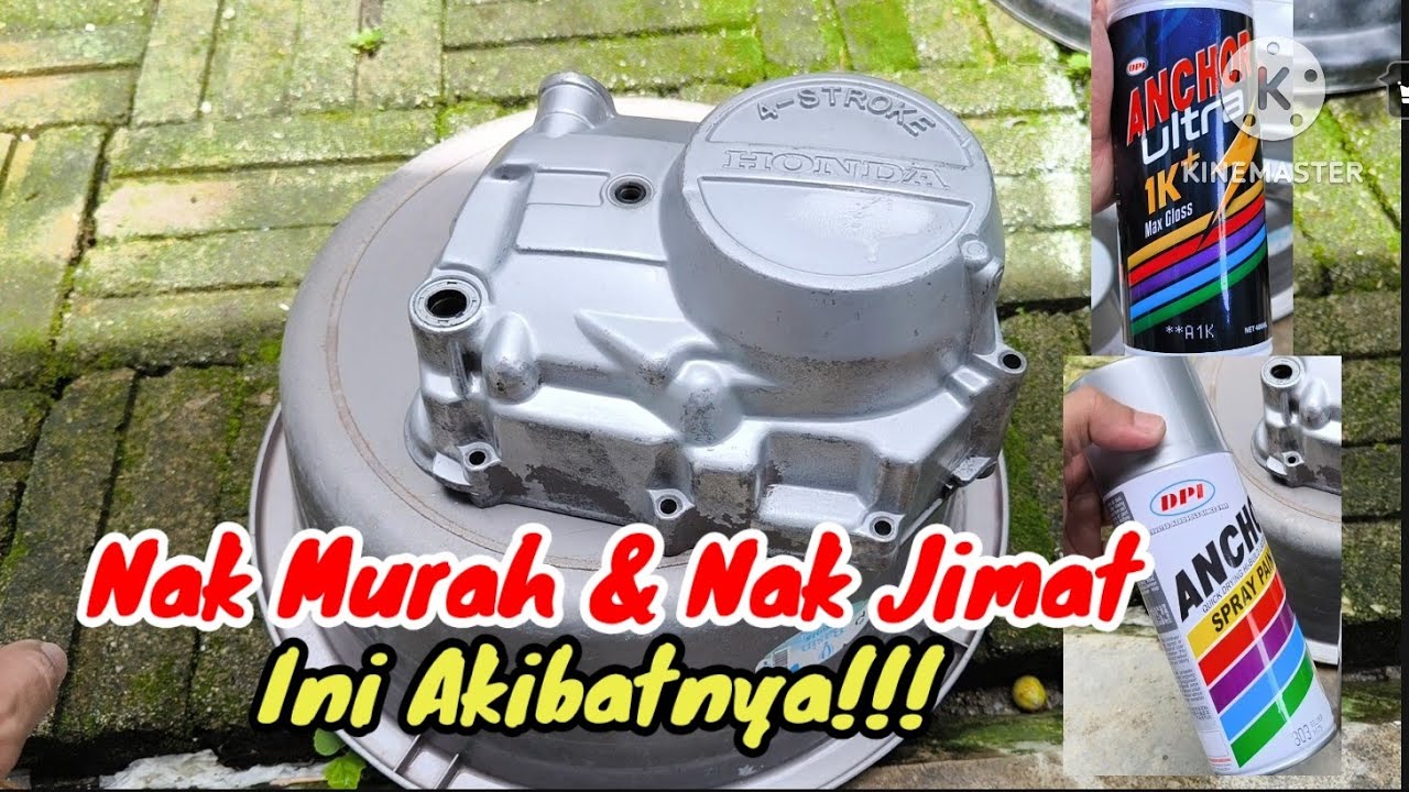 NAK JIMAT DAN NAK CEPAT INI HASIL CAT CASING ENGINE HONDA EX5 TAK CANTIK HASILNYA