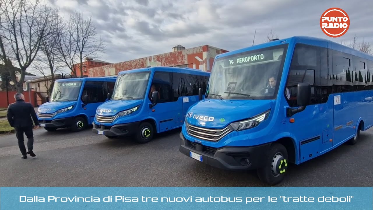 Trasporto pubblico locale, presentati a Cascina tre nuovi autobus a metano