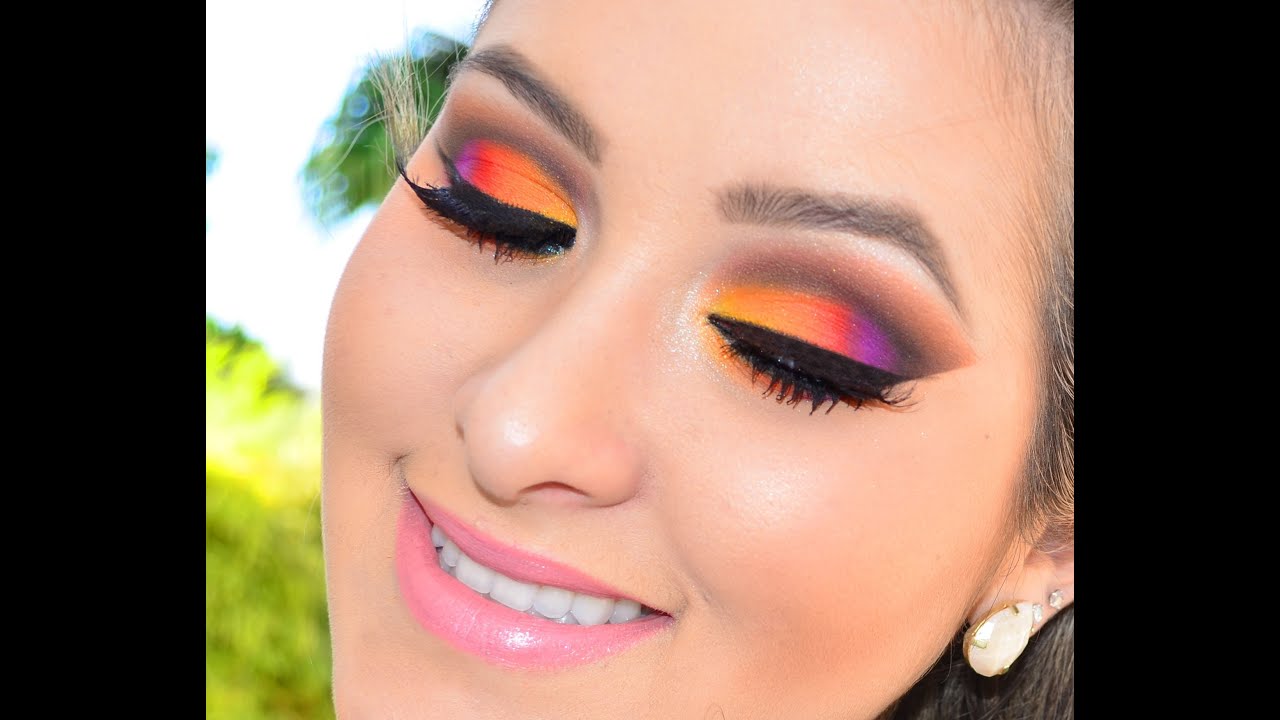 Maquiagem Pôr do Sol (Amarelo/Laranja/Roxo) ჱܓ ~ Extravaganza por Vanessa Almeida