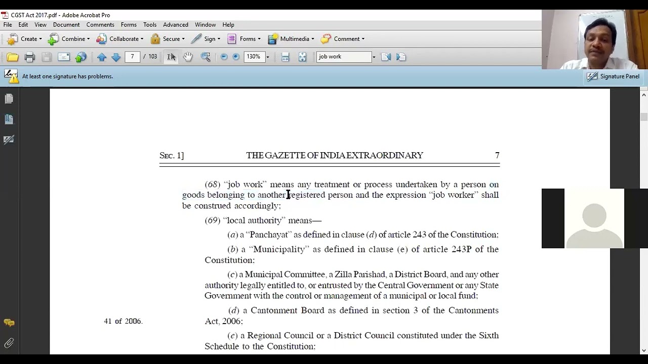 GST 69 - Job Work