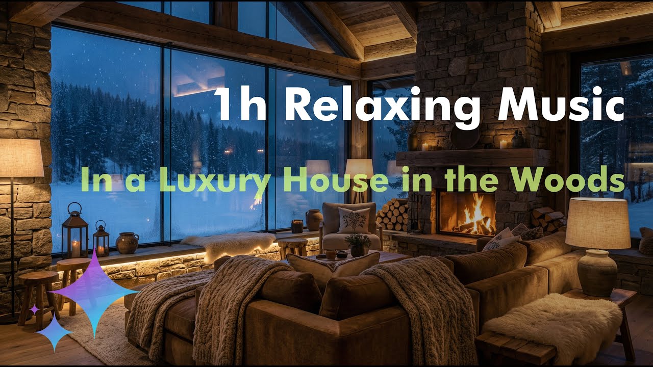 1h Relaxing LoFi Ambient Music - In a Luxury House in the Woods