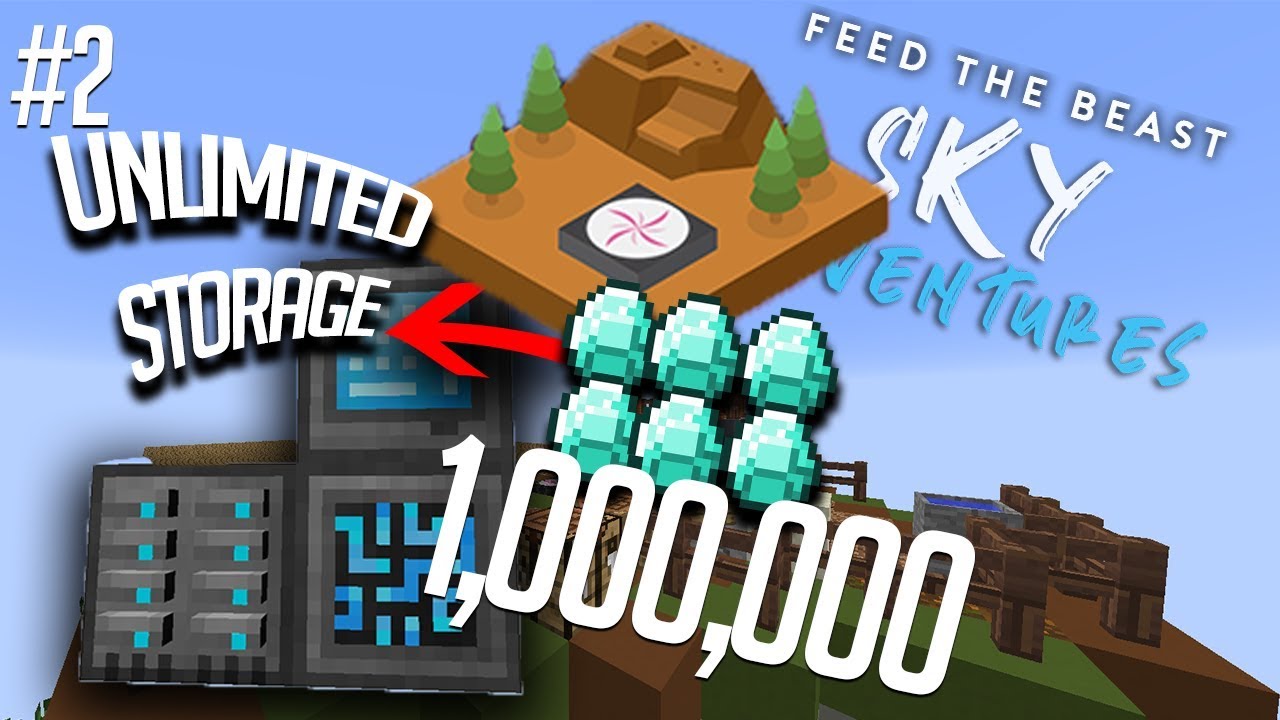 BUILDING UNLIMITED ITEM STORAGE - FTB SKY ADVENTURES #2