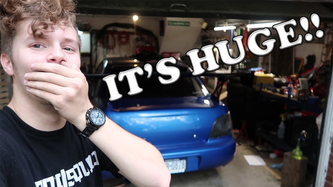 Installing a HUGE wing on my WRX!!