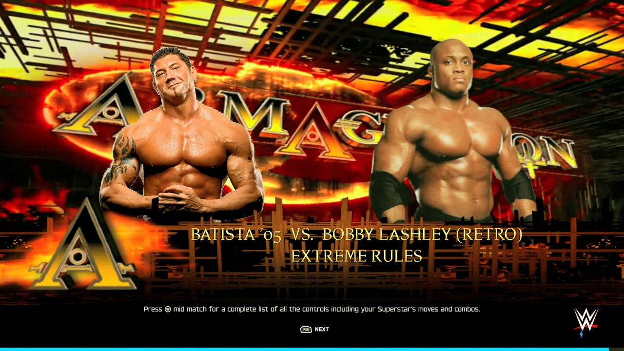 WWE 2K25 — Батиста против Бобби Лэшли — Спир против Спира: Война сильнейших на экстремальных прав...