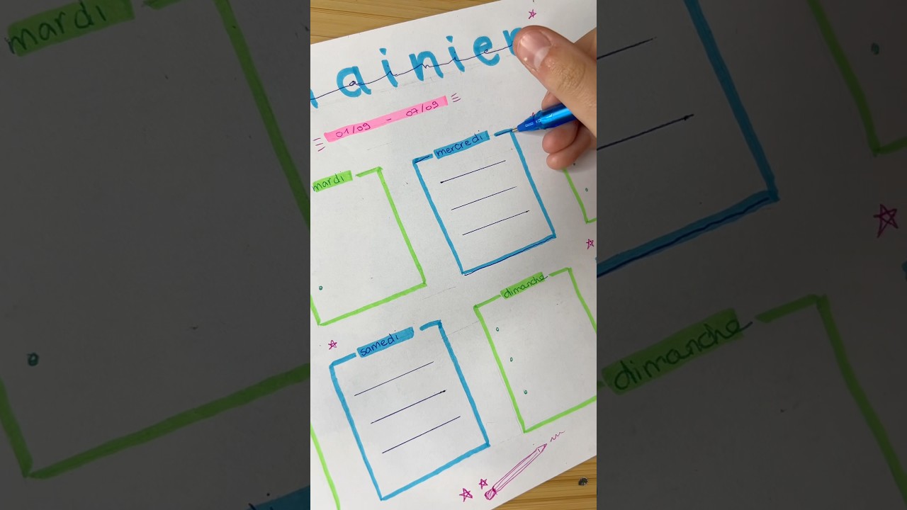 Tuto semainier fait maison ✏️🏫