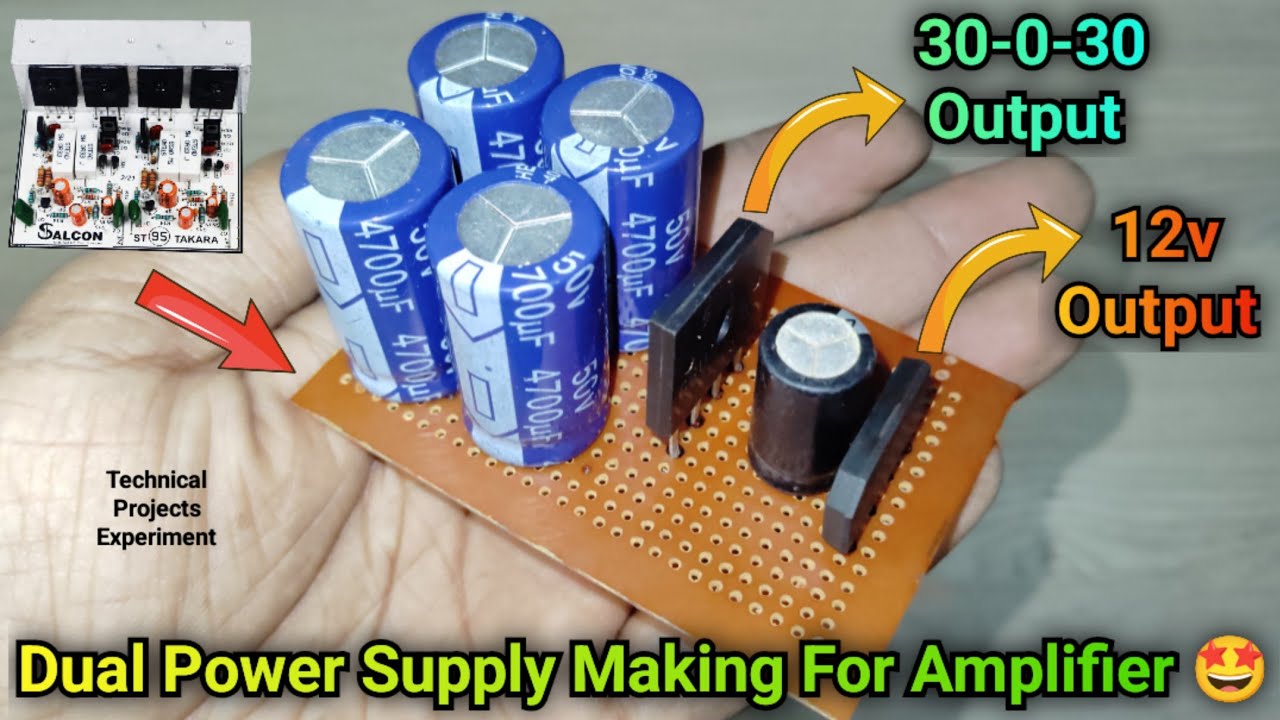 30-0-30 Dual Power Supply Making At Home | 30 0 30 transformer 5 amp power supply | Dual Power Suply