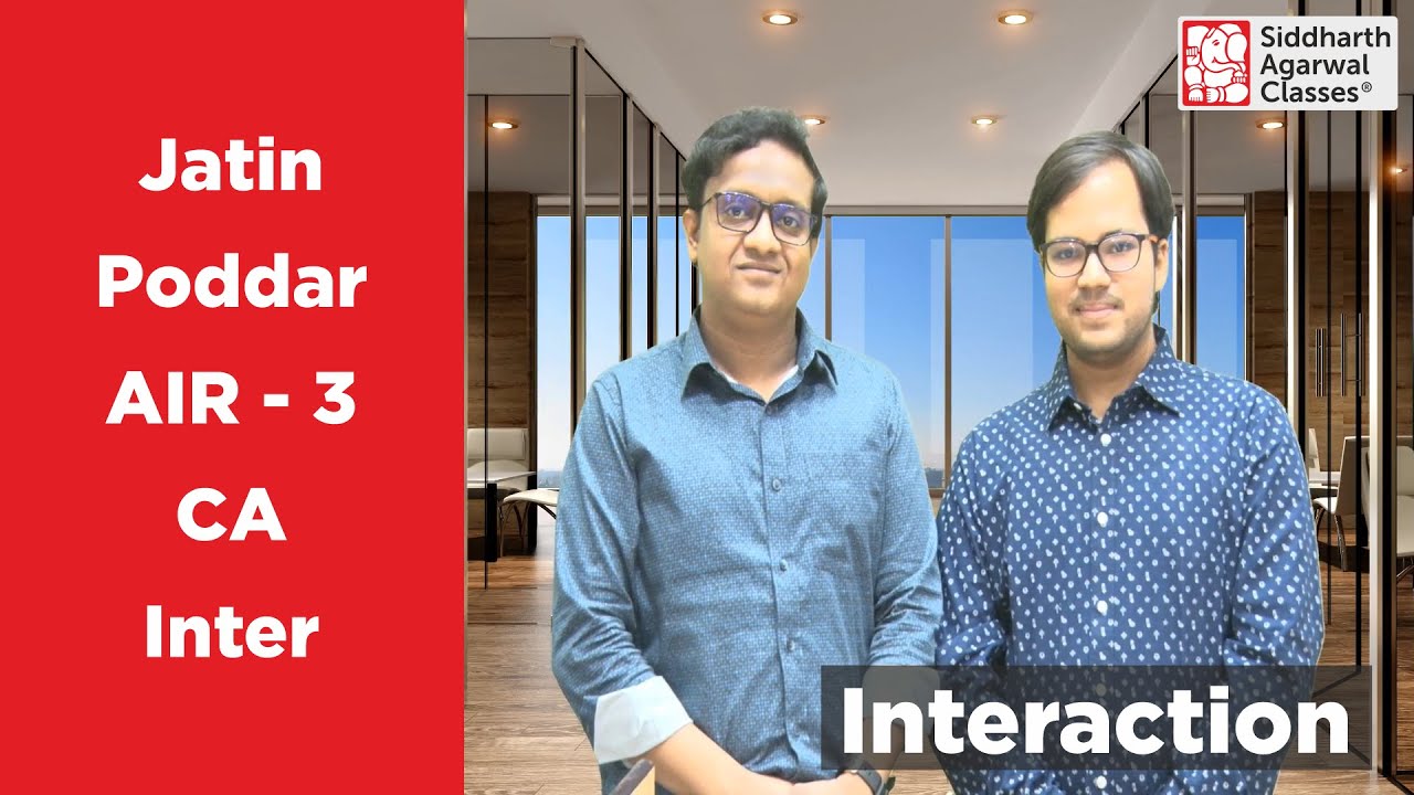 CA Inter AIR 3 | Jatin Poddar | 87 in Audit | Topper Tips | Siddharth Agarwal