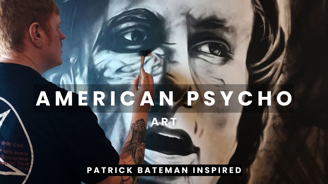 Charcoal Art Study | American Psycho Expressive Portrait #CharcoalArt #AmericanPsychoArt