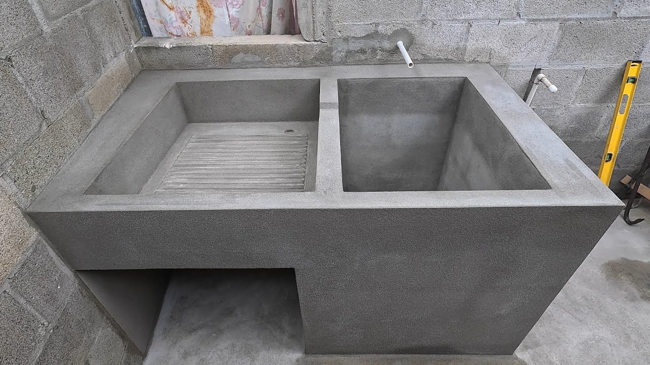 ¡Así se hace un lavadero de cemento en casa!