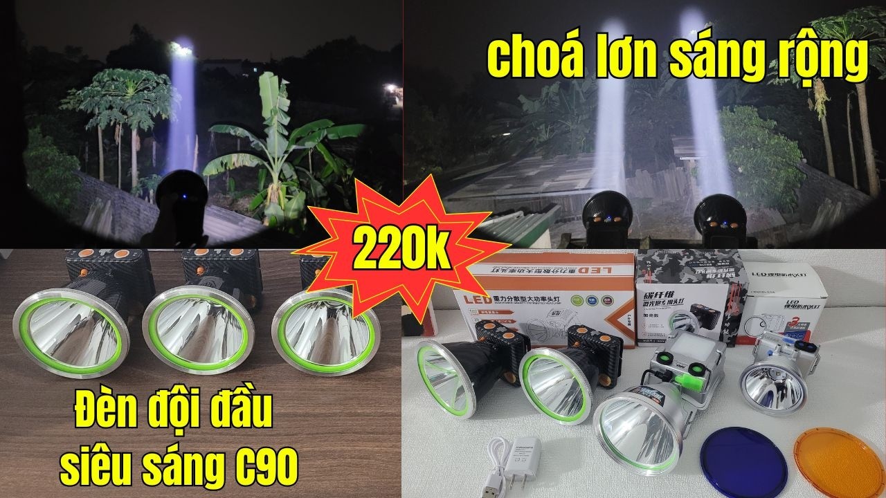 3 mẫu đèn pin đội đầu siêu sáng báo giá công khai cho A.E rễ lựa chọn | pin siêu bền | siêu sáng