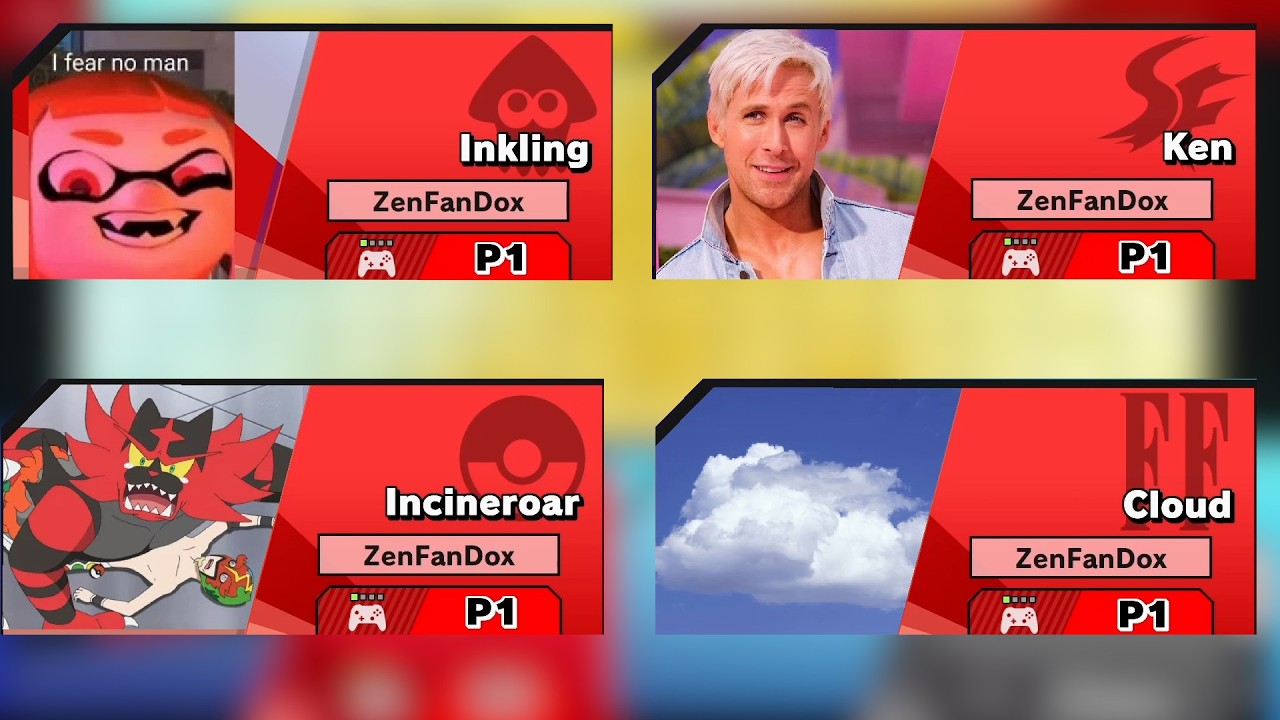 Состав персонажей Smash Ultimate, но это случайные изображения из Google.