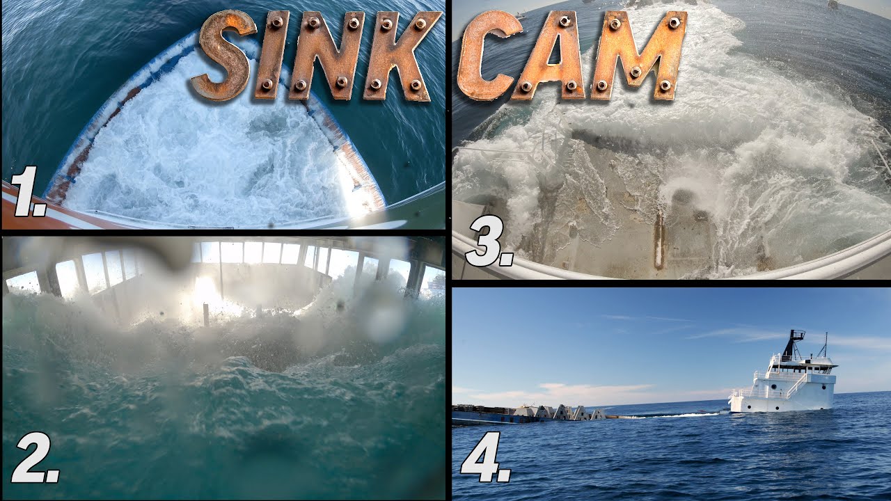 Multiple Camera Angles of Sinking Ship's Final Moments