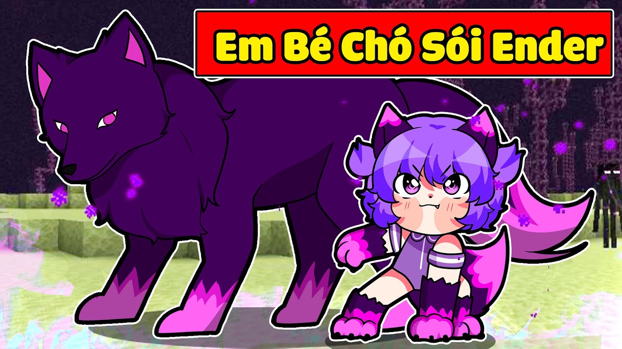 NABEE EM BÉ CHÓ SÓI ENDER MỒ CÔI ĐƯỢC HACHI NHẬN NUÔI TRONG MINECRAFT*NABEE SÓI ENDER 👶🐺👾