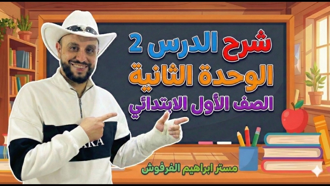 شرح منهج انجليزي الصف الأول الإبتدائي | الوحدة الثانية الدرس 2 – الترم الثاني 2026