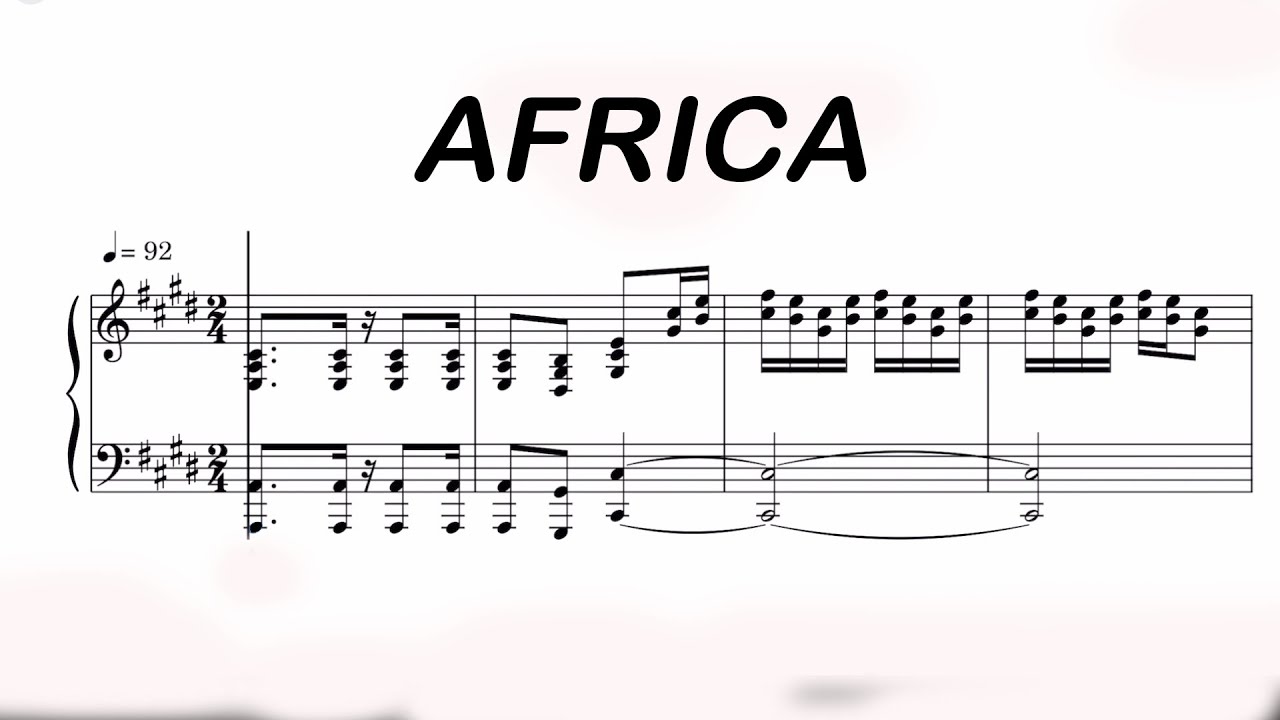 Toto - Africa Sheet Music