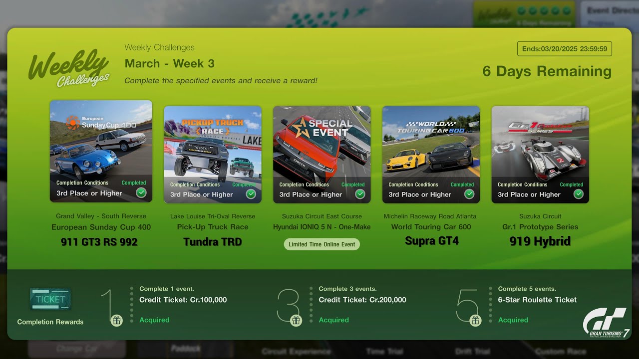 Gran Turismo 7 | Weekly Challenges March 2025 WK.3 - GR.1 Return & Double Suzuka [PS5Pro]