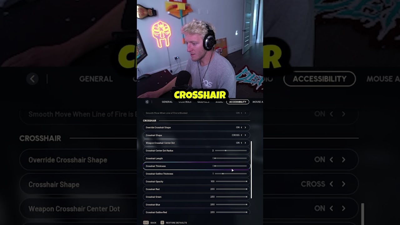 My Crosshair Settings In #arcraiders  #tfue #tfueclips