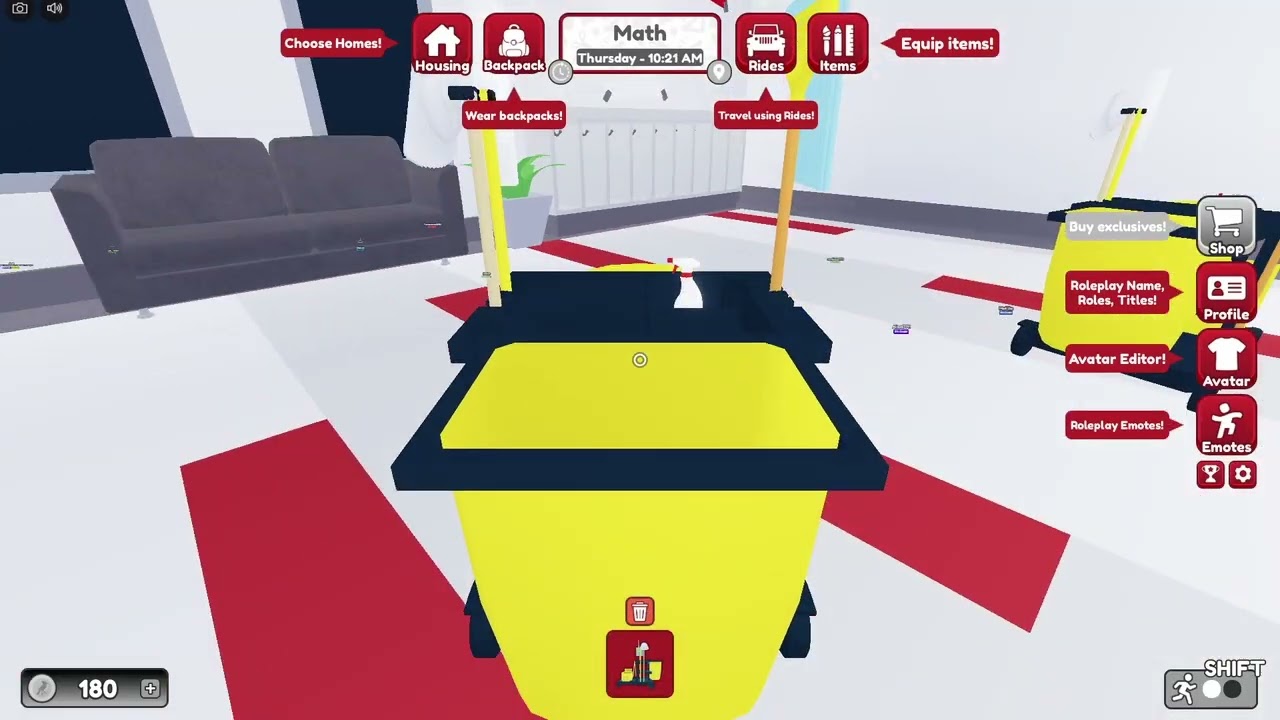 Trying out a roleplay school on Roblox 