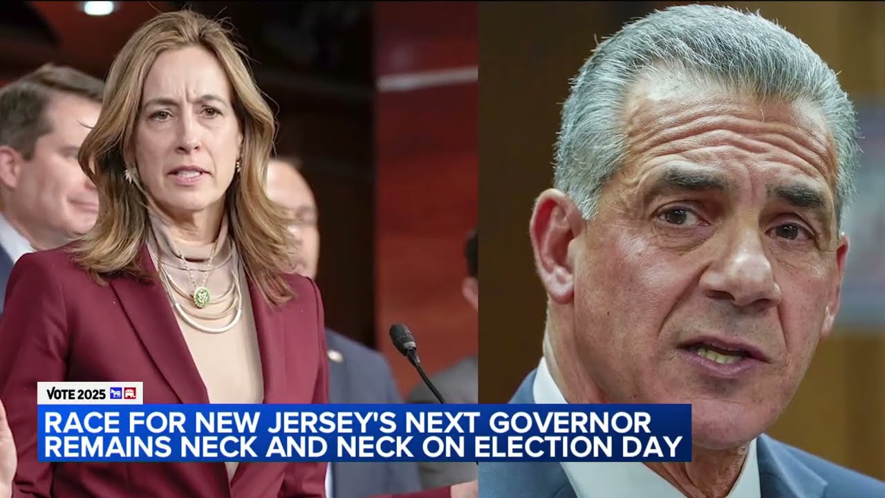 Democrat Sherrill holds lead over Republican Ciattarelli as New Jersey's governor's race tightens