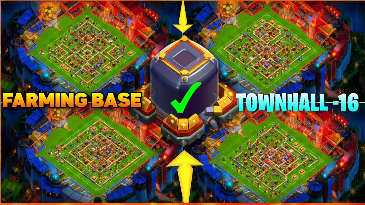 Top 10 TH16 FARMING BASE! Best Town Hall 16 Farm Base Link 2024 - COC DEMONS