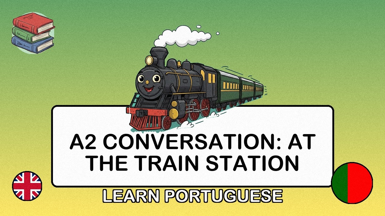 🇬🇧→🇧🇷 Learn Portuguese - A2 Conversation: At the Train Station