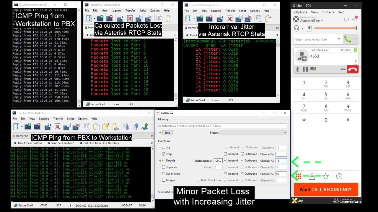 Audio Examples of SIP/VoIP Packet Loss and Jitter/Out of Order Packets