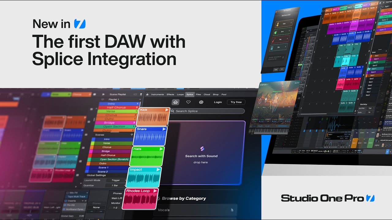 The First DAW with Splice Integration | New in Studio One Pro 7 | PreSonus