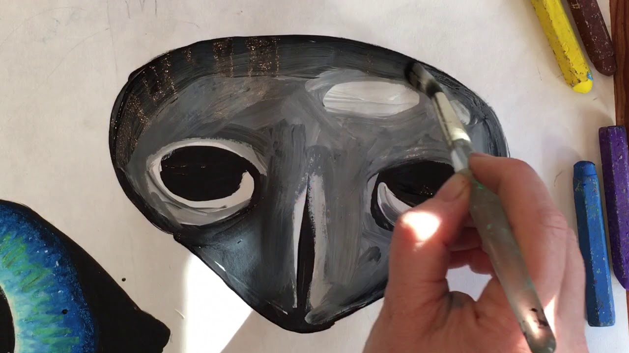 Painting the nose and beaks