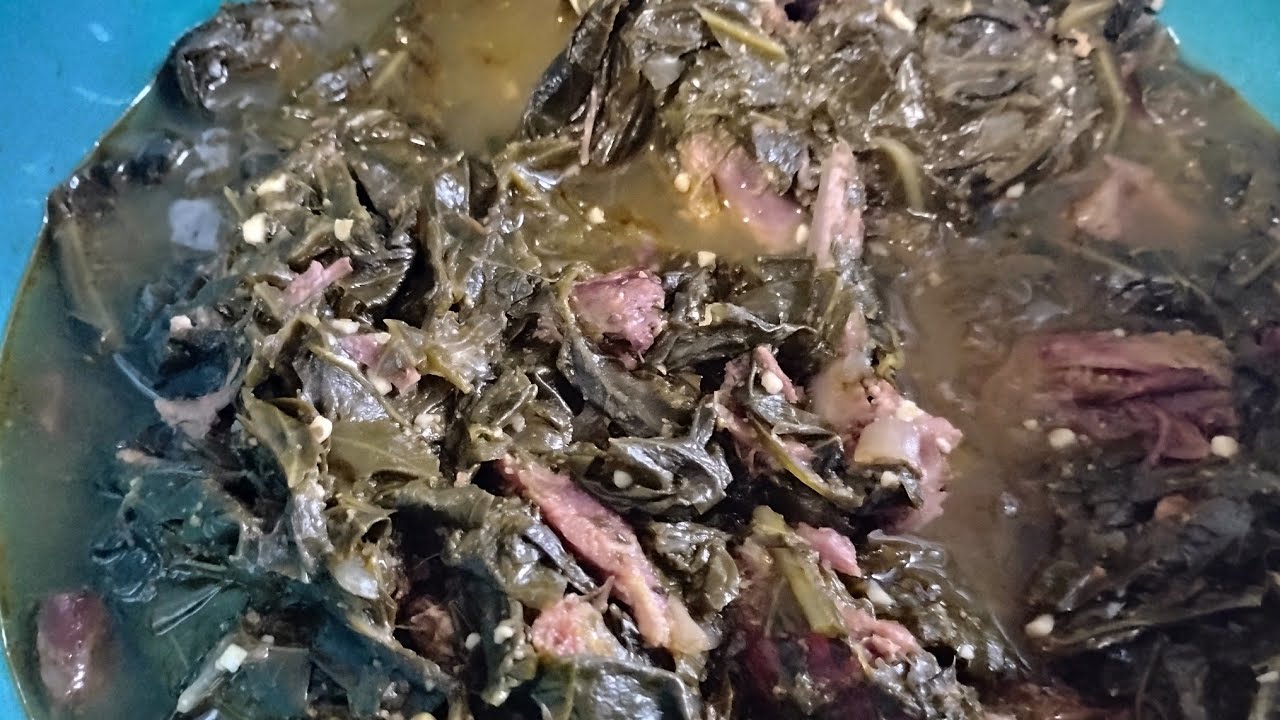 @JustCOOKINGIt                        Easy Stovetop Collard Greens with Smoked Turkey Necks