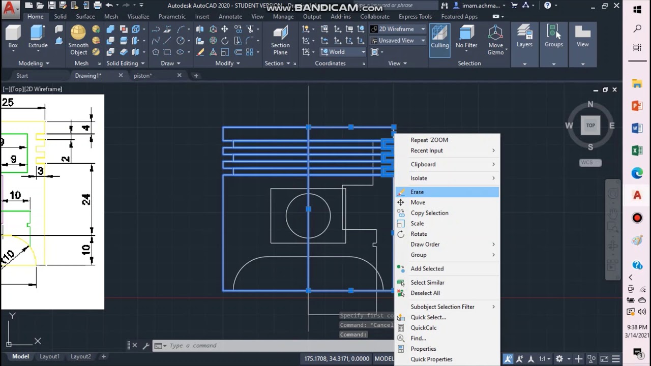 TUTORIAL MENGGAMBAR PISTON